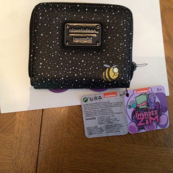 Nickelodeon Invader Zim Purple and Black Wallet - Picture 2 of 5